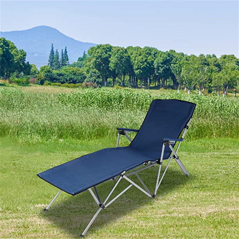 Arlmont & Co. Outdoor Folding Lounge Chair, Adjustable Reclining
